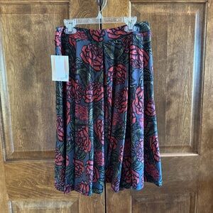 Brand New w/Tags LuLa Roe Rose Flowered Skirt - Women's Size Small
